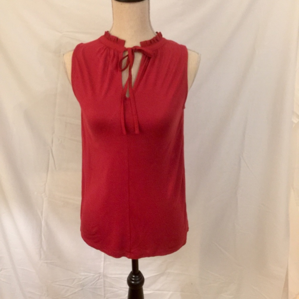 LOFT Red Sleeveless Top XSP